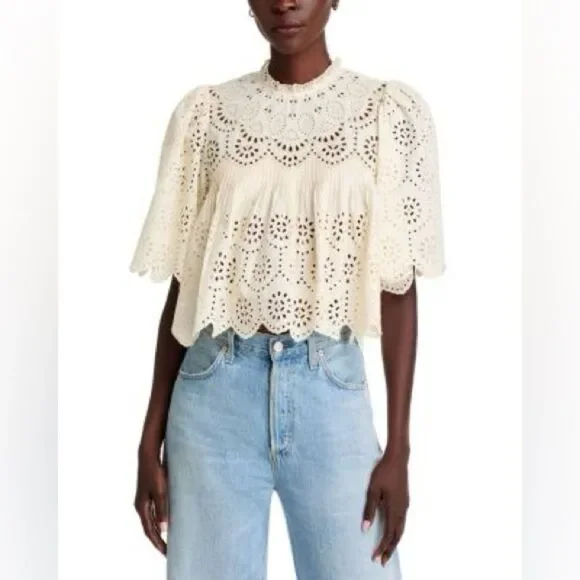 SEA New York Lainey Embroidered Blouse NWT - Picture 2 of 14